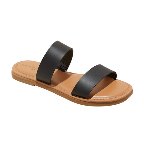 Universal Thread Womens Freya Two Band Slide Sandals 92244841 Black 6M