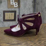 C. Wonder Womens Suede Pointed Toe Stiletto Heels Plum Purple 6.5M