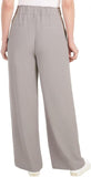 Hilary Radley Womens Wide Leg Crinkle Pants With Elasticwaistband Gray XL
