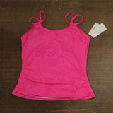 Swim Solutions Paisley-Print Tunnel Tankini Top 807098 Paisley Jaquard Pink 14