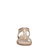 Naturalizer Nia Strappy Slingback Sandal Leather Block Heel Champagne Brown 5M