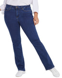 NYDJ Womens Plus Barbara High Rise Bootcut Jeans WPRIBB8516 Quinn Blue 18W