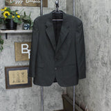 s&k Famous Brands Mens Wool Blend 2-Piece Suit Set Gray Plaid 42R / 36W