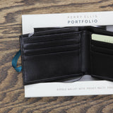 Perry Ellis Portfolio Men's Smooth Bifold Wallet and Pocket Multitool WP20086