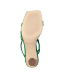 Marc Fisher Women's Kristin Heels Sandals Shoes MFKRISTIN Green Snake 9M
