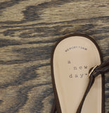 A New Day Twiggy Multi Buckle Mini Heel Flats 94303760 Brown 8.5M