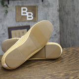 Universal Thread Jute Elastic Strap Mary Jane Ballet Flats White / Brown 9.5M