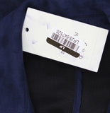A New Day Faux Suede Trench Belted Coat Jacket 94645023 Navy Blue XS