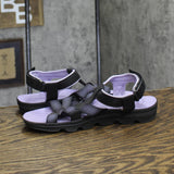 JBU Kaia Casual Flat Sandals S4KAI01 Black / Purple 7M