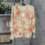 Lc Lauren Conrad Womens Floral Print Crewneck Sweater WL23S015RP