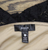 Aqua Womens Scallop Stretch Lace Midi Dress DI10897BL Black 2XS