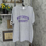 Jerzees Dri Power Active Mens Graphic West Chest University T-Shirt Tee Gray 2XL