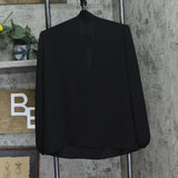 Kasper Womens Petite Ruffled Tie-Neck Blouse Top 10880898 Black PL