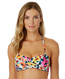 Anne Cole Womens Liz Twisted Bandeau Bikini Top 25MT10113 Multi Blue XS