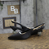 A New Day Womens Simone Rhinestone Ball Heels Disco 94660899 Black 9.5M