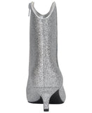 On 34th Women Glitter Aatira Tulip Booties 10019682200 Silver Glitter 5.5M