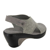 JBU Womens Alyssa Wedge Sandal B3ALA19 Gray Shimmer 8M