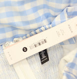 Aqua Womens Gingham Bustier Midi Dress IDO14186 Blue / White XS