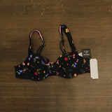 Salt + Cove Juniors Floral-Print Scoop-Neck Bikini Top Floral Bouquet Black XL