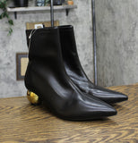 A New Day Jaz Ball Heel Stretch Ankle Boots with Memory Foam Insole Black 10M