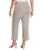 Rafaella Plus Size Curvy Fit Bootcut Pants with Pockets Summer Straw Brown 16