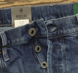 G Star Raw Mens 3301 Denim Slim Fit Jeans Faded Santorini Blue 33x30