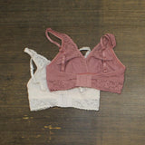 Felina Womens 2-Pack Lace Bralette 1753868 Light Pink / Mauve S