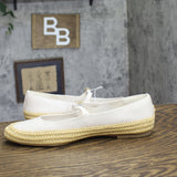 Universal Thread Jane Espadrille Flats with Strap Cream Off White / Brown 11M