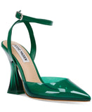 Steve Madden Women's Zelie Vinyl Two-Piece Pumps Shoes ZELI05S1 Green Vinyl 11M