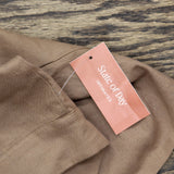 State Of Day Sleeveless Pajama Shirt Top Linen Blend Natural Umber Brown M