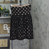 Jump Apparel Juniors Bandeau Lattice-Lace Fit & Flare Dress Black / Nude M