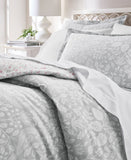 Charter Club Damask Flannel 3-Piece  Comforter Set Gray Combo Full / Queen