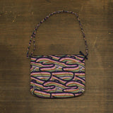 Vera Bradley Quilted Flat Shoulder Bag Patterned Blue Pink Multi One Size