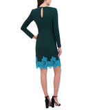 Vince Camuto Womens Lace-Hem Bodycon Dress VC4M5614 Hunter Green 14