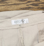 Kasper Womens Mid-Rise Extended-Tab Straight-Leg Trousers Summer Straw Brown 18