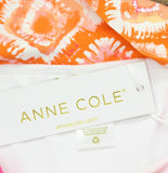 Anne Cole High Waist Soft Band Bikini Bottom Tie Dye Foulard Orange Multi M