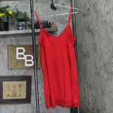 State Of Day Womens Knit Tank Chemise Nightgown 100196977MS Tango Red S