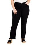 Style & Co High-Rise Bootcut Zipper Jeans 100147671WN Deep Black 14W