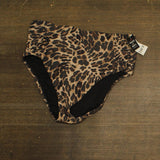 Bar III High Waist Full Coverage Swim Bottom Natural Brown Animal XL