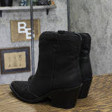 Sun + Stone Womens Brennaa Western Stitching Cowboy Booties Ankle Boots Black 7M