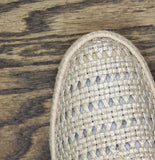 Toms Valencia Platform Espadrille Woven Jute Slip-On Flats Champagne Gold 5.5M