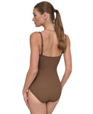 DKNY Textured Shirred One-Piece Swimsuit DIMMS605 Mocha Texture Brown XL
