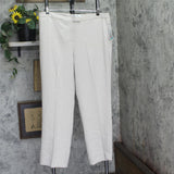 Kasper Extended-Tab Straight-Leg Trouser Dress Pants Summer Straw Gray 16