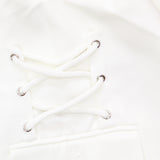 Calvin Klein 1-Button Plus Size Lace-Up Button Blazer Jacket Soft White 22W