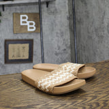 Universal Thread Womens Chloe Raffia Footbed Slide Sandals 93708738 Tan Brown 9M