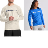 Champion Men's Script-Logo Long Sleeve T-Shirt Tee