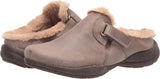 Clarks Women's Roseville Clog Flats Shoes 26162238 Dark Taupe Leather Brown 9.5M