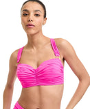 Bleu By Rod Beattie Key Item Underwire Shirred Bikini Swim Top Dahlia Pink 38D