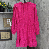 Lc Lauren Conrad Womens Ruffle Shirt Dress WL23Y045RS2