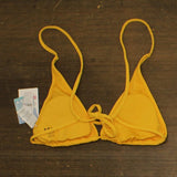 Roxy Womens Tiki Triangle Tie-Back Bikini Swim Top 52038270405 Yellow XL